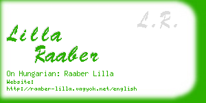 lilla raaber business card